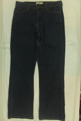 Womens Levi's 512 Bootcut Perfectly Slimming Dark Denim Blue Jeans Size 14 L/C