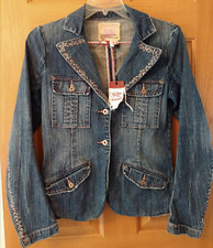 Parasuco Denim Legends Jacket Women's Western Studded Embroidered Sz L