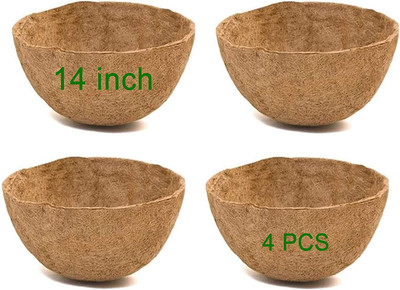 Coco Liners for Planters 14 Inch,4Pcs Circle Plant Basket Liners Coco Fiber Line