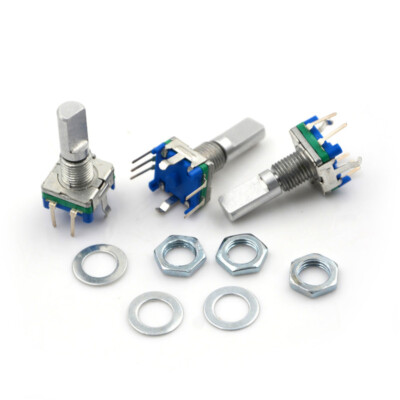 3Pcs/set 6mm D Shaft 18 Position 360 Degree Rotary Encoder w Push Button FY.t2