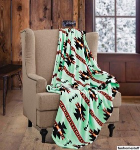 Amazon.com: Flannel Fleece Throw Blanket,Light Blue Green ...