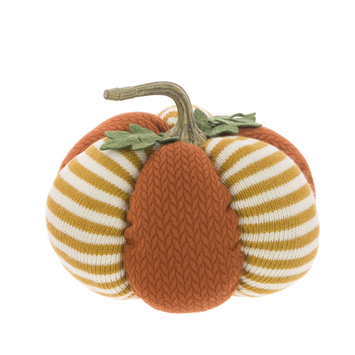 Autumn Decor Multi Fabric Knitted Pumpkin Autumnal Homeware