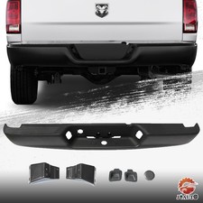 Black Rear Step Bumper Assembly For 2003-2008 Dodge Ram 1500 Wmounting Brackets Black Rear Step Bumper Assembly For 2003-2008 Dodge Ram 1500 Wmounting Brackets