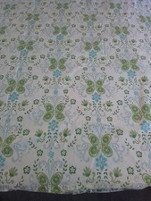 Pottery Barn Kids Twin Duvet Cover White Green Butterfly Floral 100 Cotton