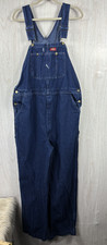 Dickies Denim Bib Overalls Indigo Carpenter Workwear 40x36 Utility USA