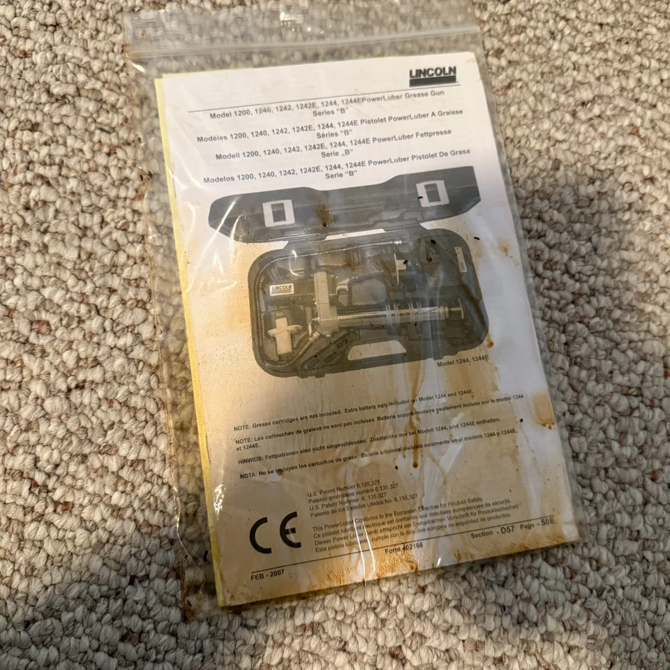 PISTOLA DE GRASA LINCOLN ELECTRIC 1200 INALÁMBRICA 12V POWER LUBER SIN CARGADOR DE BATERÍA Foto 2 de 4