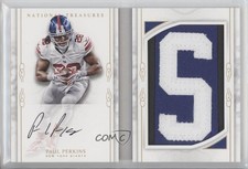 2016 Panini National Treasures Nameplate 1/7 Paul Perkins #32 Auto 0c3