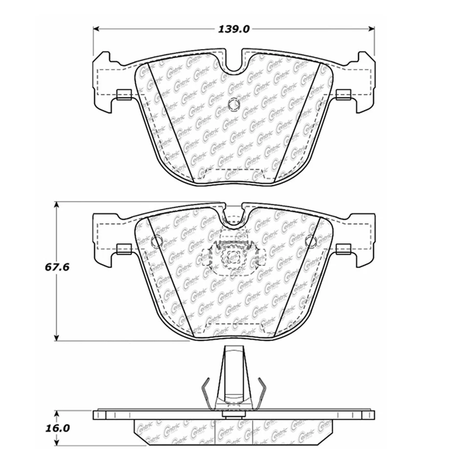 Комплект задних дисковых тормозных колодок дисковый тормоз ротор подходит для BMW X6 2008-2015 годов выпуска - Изображение 3 из 4