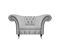 Sessel Grau PolstermöBel Chesterfield Textil MöBel Wohnzimmer Sitz