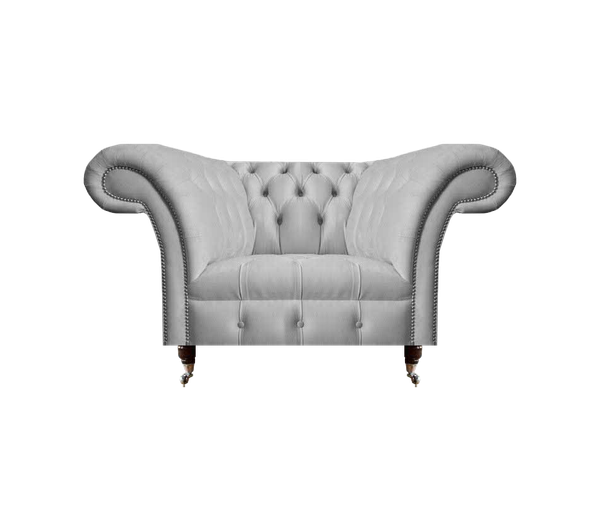 Sessel Grau PolstermöBel Chesterfield Textil MöBel Wohnzimmer Sitz-image