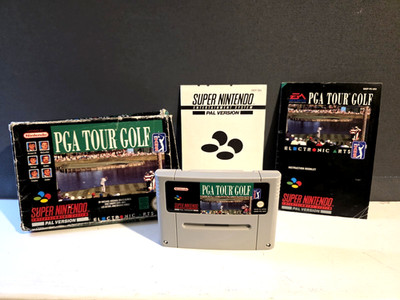 PGA Tour Golf SNES Super Nintendo mit Box und Anleitung