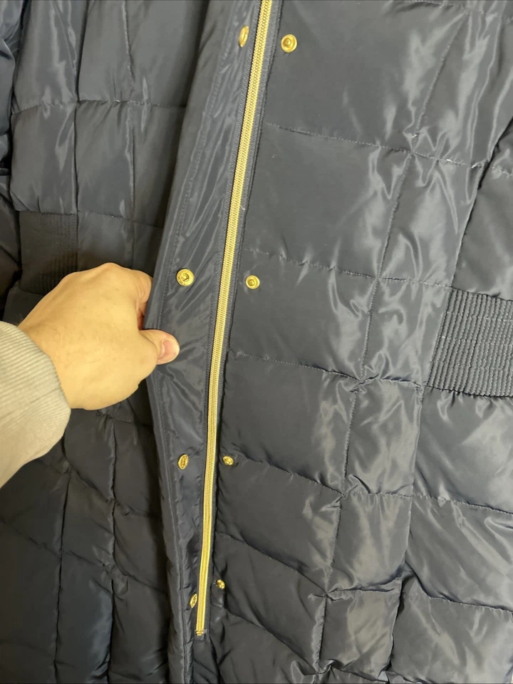 Cole Haan Signature Womens Puffer Coat Packable Down Black Parker Zip Up Large - Image 3 of 4