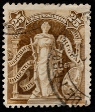 Uruguay 1905 SG257 25c bistre brown Used 