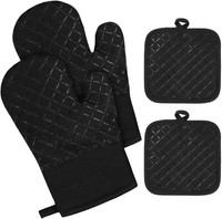 Ofenhandschuhe 1 Paar Mit 2 Topflappen HitzebestäNdig Bis 230°C 446°F KüChe
