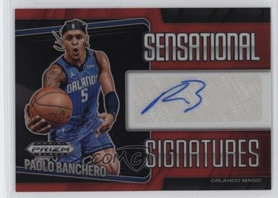 2024-25 Prizm Black Sensational Signatures Red 85/99 Paolo Banchero Auto 14mf