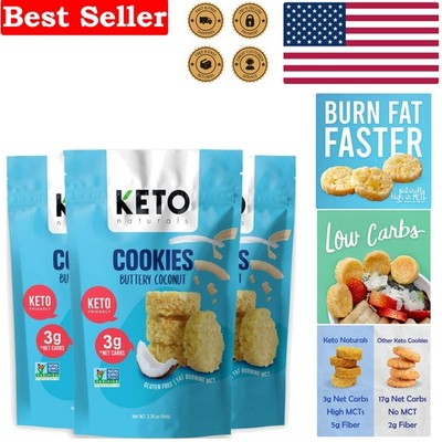 Pack of 3 Coconut Keto Cookies - Deliciously Buttery & Perfect for Diabetics