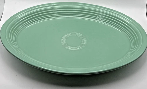 Fiesta Oval Serving Platter Lt Green 13.5" x 9.5" Homer Laughlin Fiestaware USA