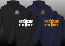 NEW Vintage FDNY Firefighter shirt NYC Rescue 1 Fire department Hoodie