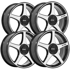 Set Of 4 Petrol Pe003 P2e 19x8 5x1085x4.5 40mm Blackmachined Wheels Rims