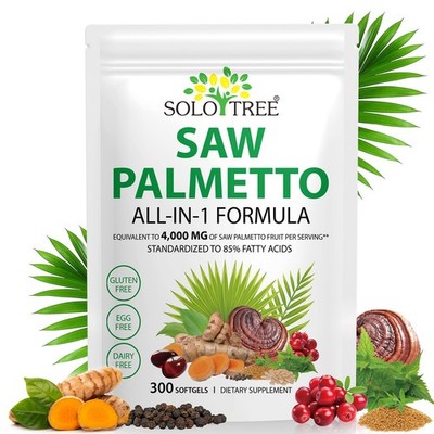 10in1 Saw Palmetto for Men | 300 Softgels | 4,000 MG Equivalent  85% Fatty Acids