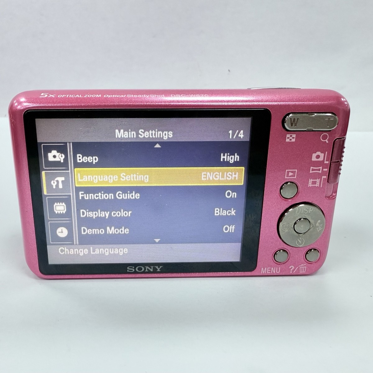 SONY Cyber-shot DSC-W570 Pink 5x Zoom 16.1 MP Digital Camera