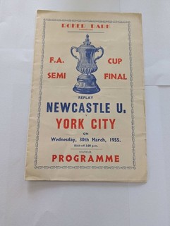 York City v Newcastle United FAC SF Replay at Roker Park 30/03/1955 Pirate