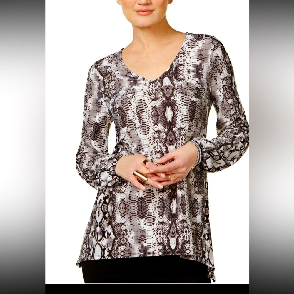 INC International Concepts Diamond Python Front P… - image 1