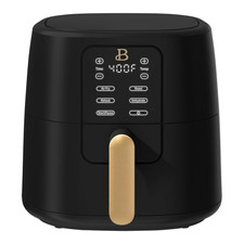 Beautiful 29029 6 Qt Air Fryer with TurboCrisp Technology, Black Sesame