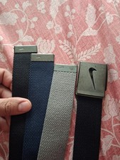 Nike Men  s Web Golf Belts - Set of 4 - Black, Navy, Grey - One Size Adjustable