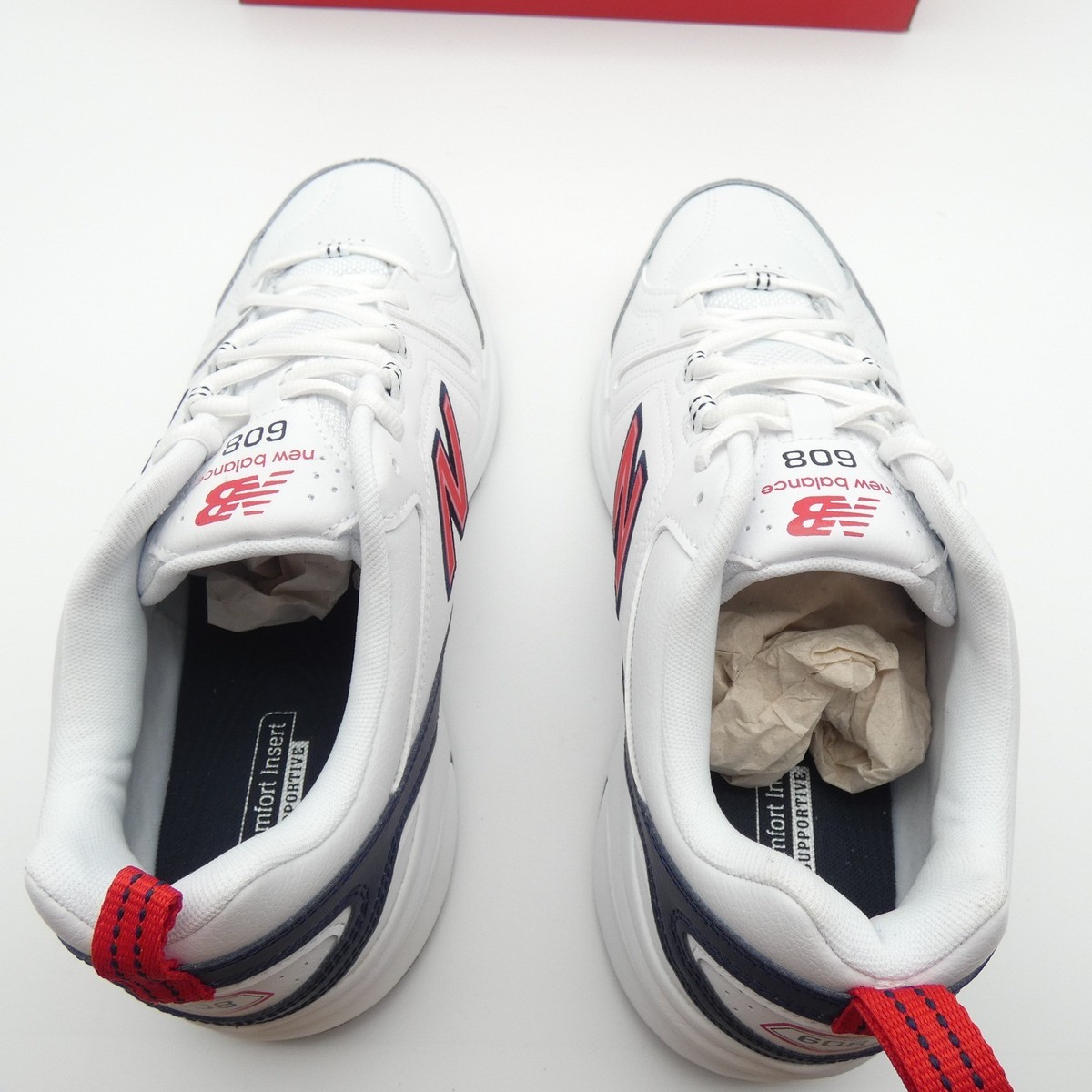 New Balance 608v5 Mens Training Shoes White Red Navy  display picture 1