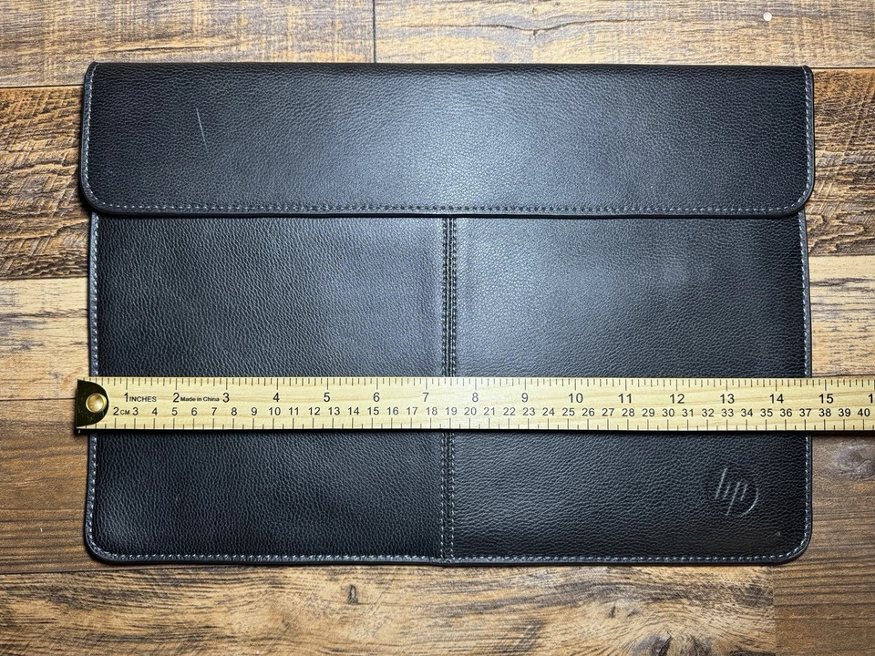HP Black Faux Leather Laptop Sleeve Case 16”x11.5” - Image 4 of 4