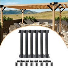 Supports de pergola en fer à angle de 45 degrés pour cabane en rondins