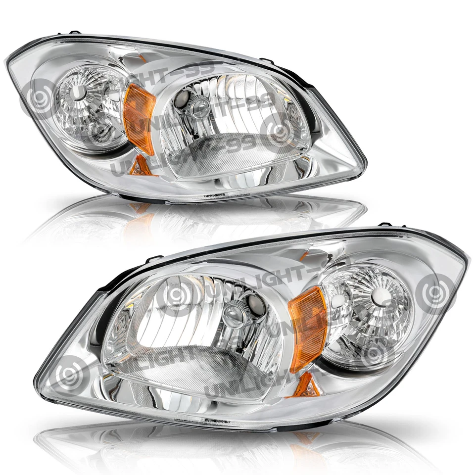 For 2005-2010 Cobalt 07-10 Pontiac G5 05-06 Pursuit Headlights Left+Right Side - Image 2 of 4