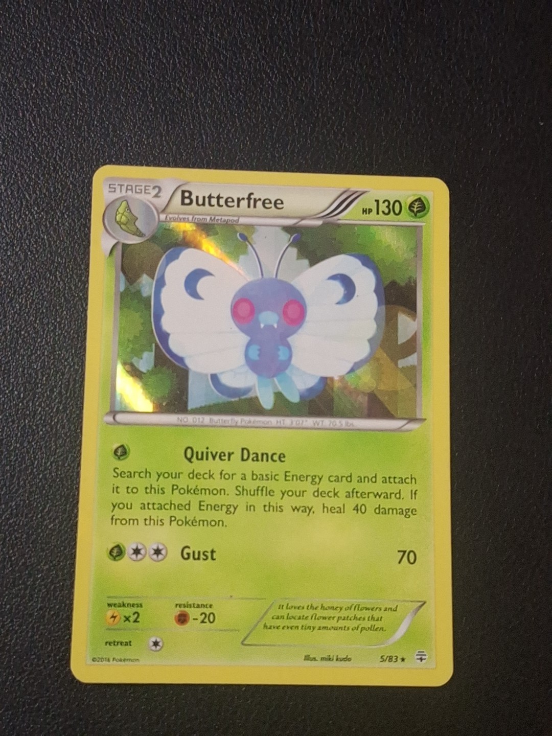 Pokémon TCG Butterfree Generations 5/83 Holo Rare Lightly Played