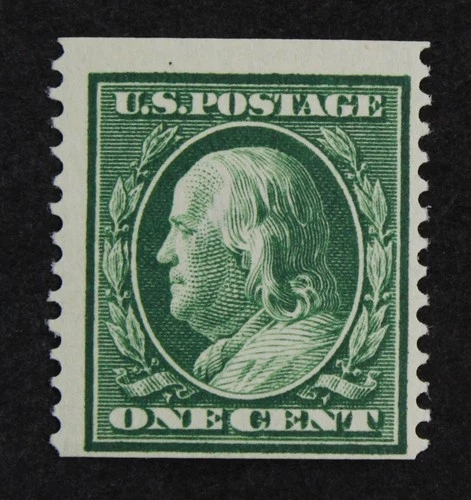 CKStamps:US Stamps Collection Scott#352 1c Franklin Mint H OG Spot Thin 24 3/4mm