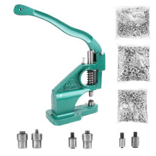 Hand Press Heavy Duty Grommet Machine with 3 Dies  0 2 4 and 1500 Pcs Grommets