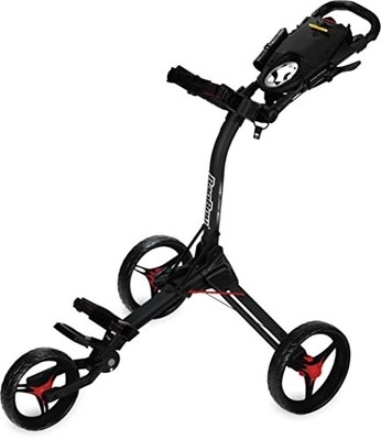 NEW Bag Boy Compact 3 Golf Push Cart- Matte Black/Red