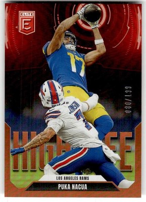 2025 Donruss Elite Puka Nacua High Life Orange #/199 #8