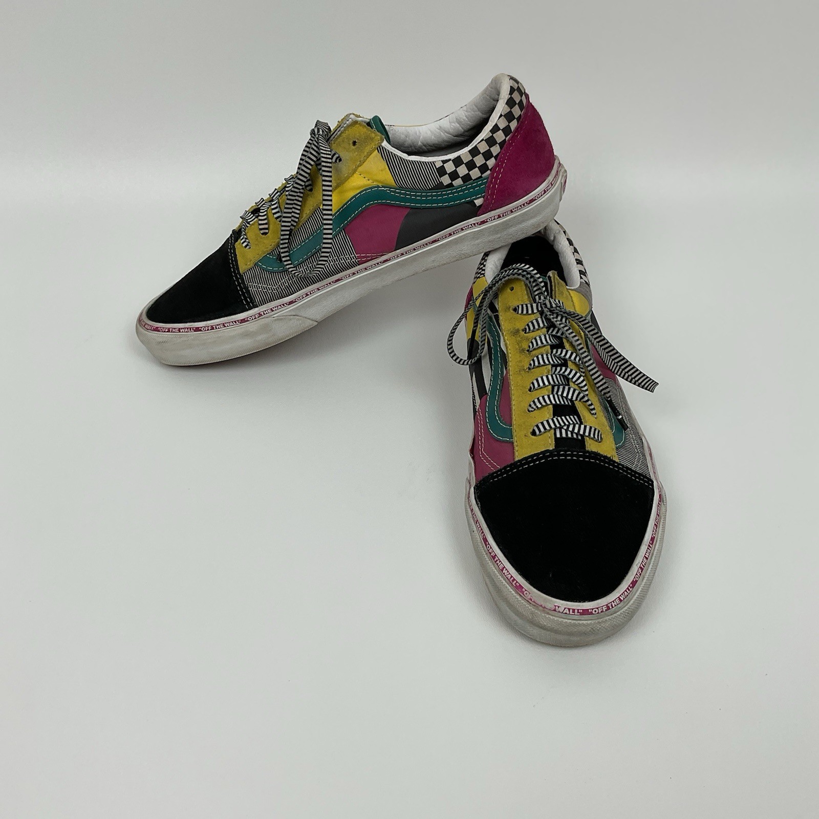 Vans Old Skool Multicolor Patchwork Sneakers Size… - image 1