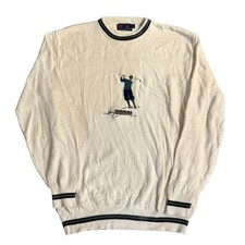 Isle of Cotton Embroidered Golf Sweater Knit ...