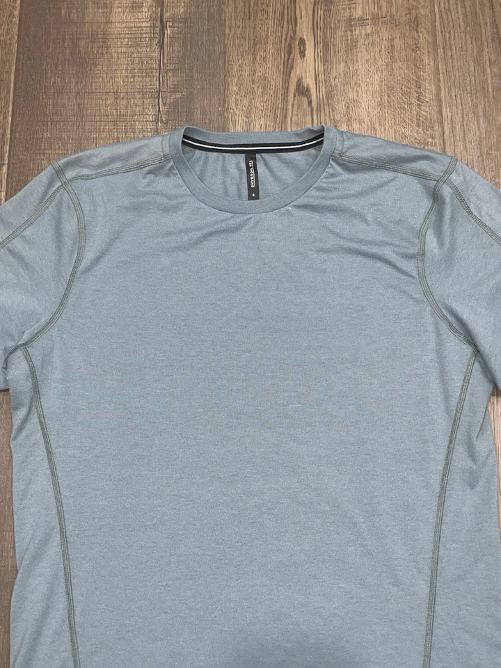 Camisa Ten Thousand The Durable Rendimiento Atlética Azul Índigo Para Hombre Se Ajusta Mediana Foto 2 de 4