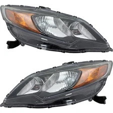 Driver and Passenger Headlights For Honda Civic 2014-2015 Halogen w/ Bulbs Coupe