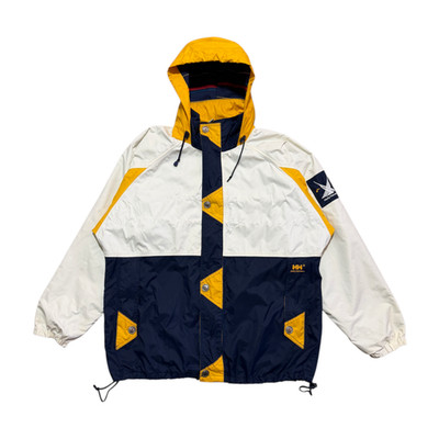Vintage Helly Hansen Sailing Jacket Gear Yachting Colorblock 90s Men's Size L XL