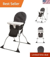 Portable Foldable High Chair for Toddler - Lightweight, Easy Clean, Black Arrows