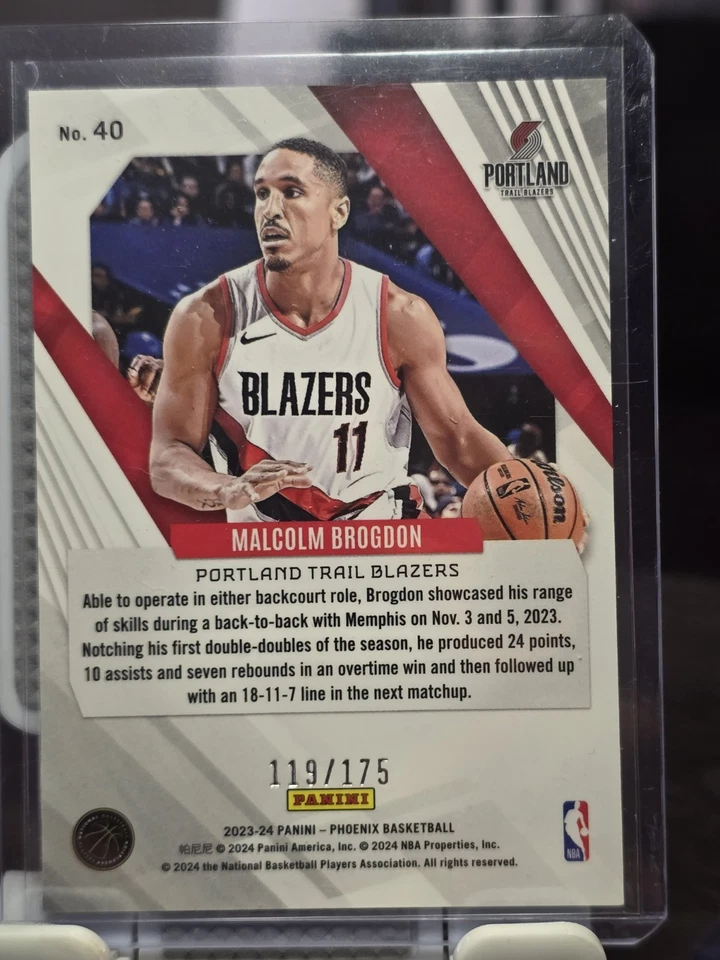 2023-24 Phoenix Green Lazer 119/175 Malcolm Brogdon #40 - Image 2 of 2