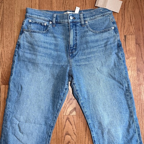 madewell petite '90s straight jean in rondell wash: crease nn693 women size 30p - Picture 6 of 9
