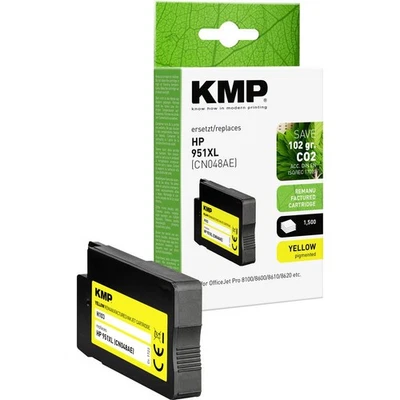 KMP Encre remplace HP 951XL, CN048AE compatible jaune H103 1723,4009 - Photo 1/3