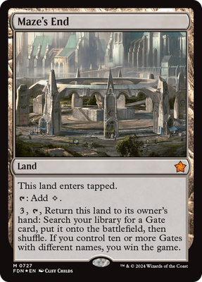 迷路の終わり  英語版 foil Maze's End mtg MTG Maze's End (Foil) [Foundations] Near Mint | eBay UK