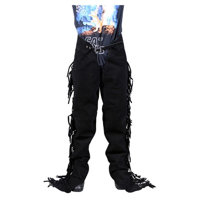 78HS Black Hilason Full Grain Leather Shotgun Work Chaps