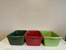 Michaels USA Coloured Ceramic Mini Loaf Pans X 3 (SH)